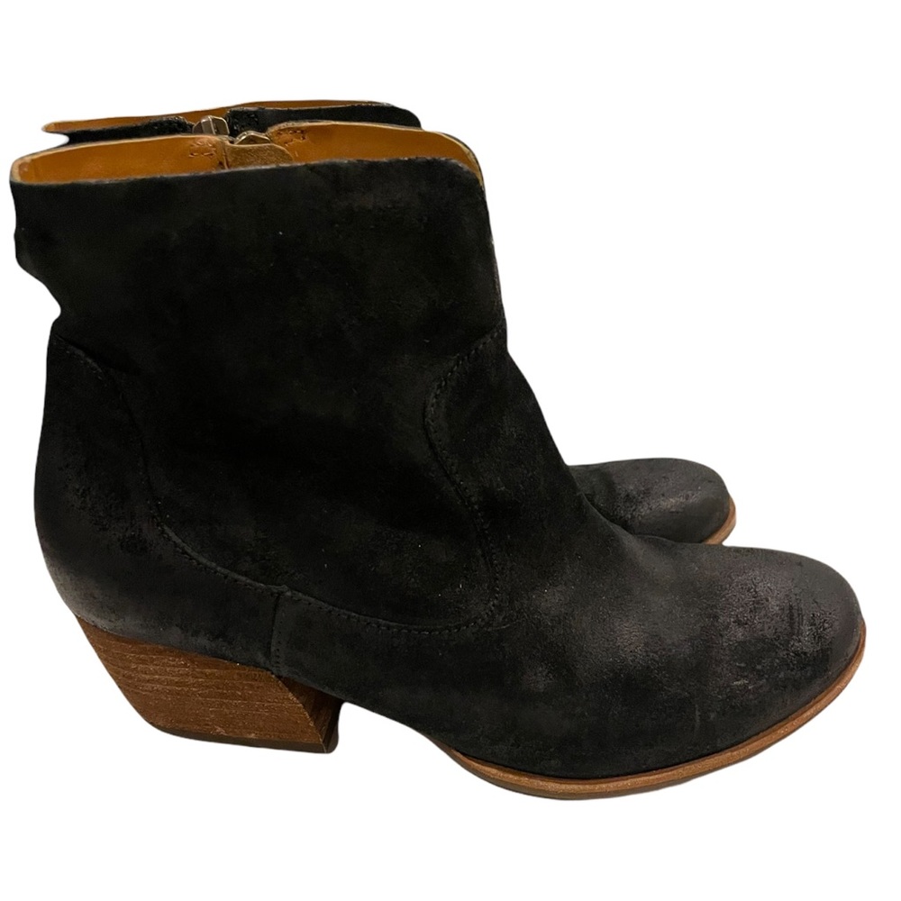 Kork Ease Suede Leather Ankle Bootie Heels
